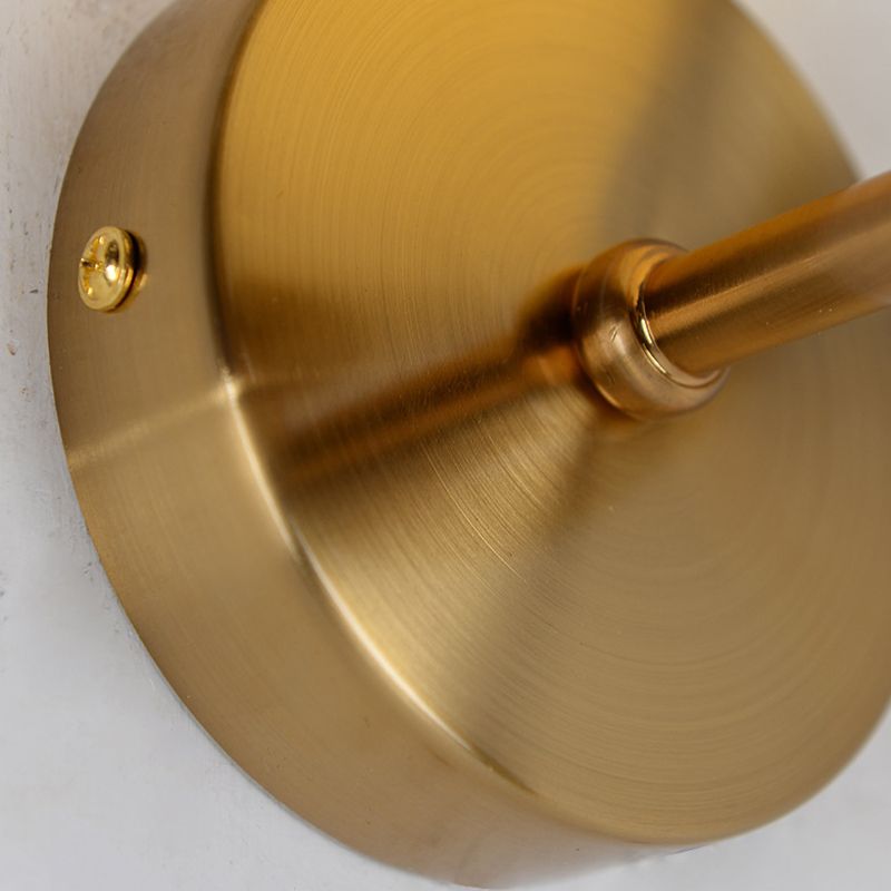 Glass Ball Shape Wall Light Modern Style 1 Light Wall Light Sconce in Gold