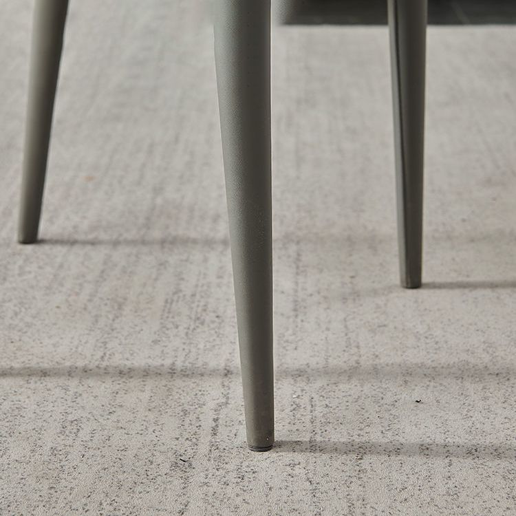 Contemporary Style Dining Chairs Armless Dining Chairs with Metal Legs for Kitchen
