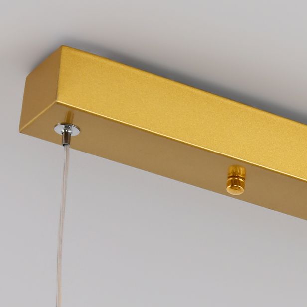 Modern Metal Island Lighting Ideas Linear Chinese Chandelier Lamp for Dining Room