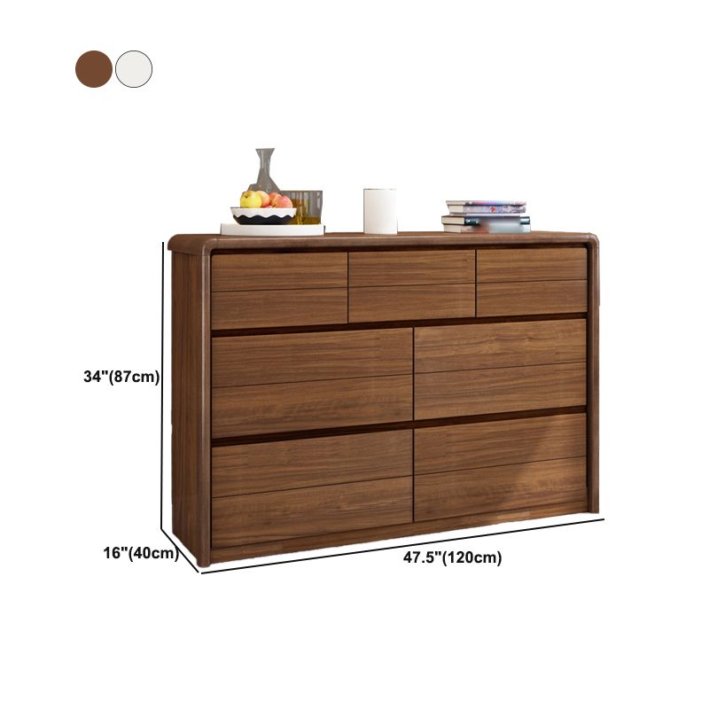 Modern Rectangular Cabinet Wood Minimalist Side Cabinet with Drawer