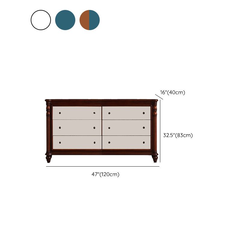Solid Wood Lingerie Chest Traditional Horizontal Storage Chest