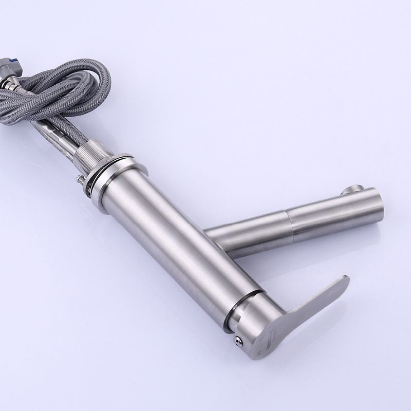 Pull-out Faucet Contemporary Single Handle Faucet with Swivel Spout