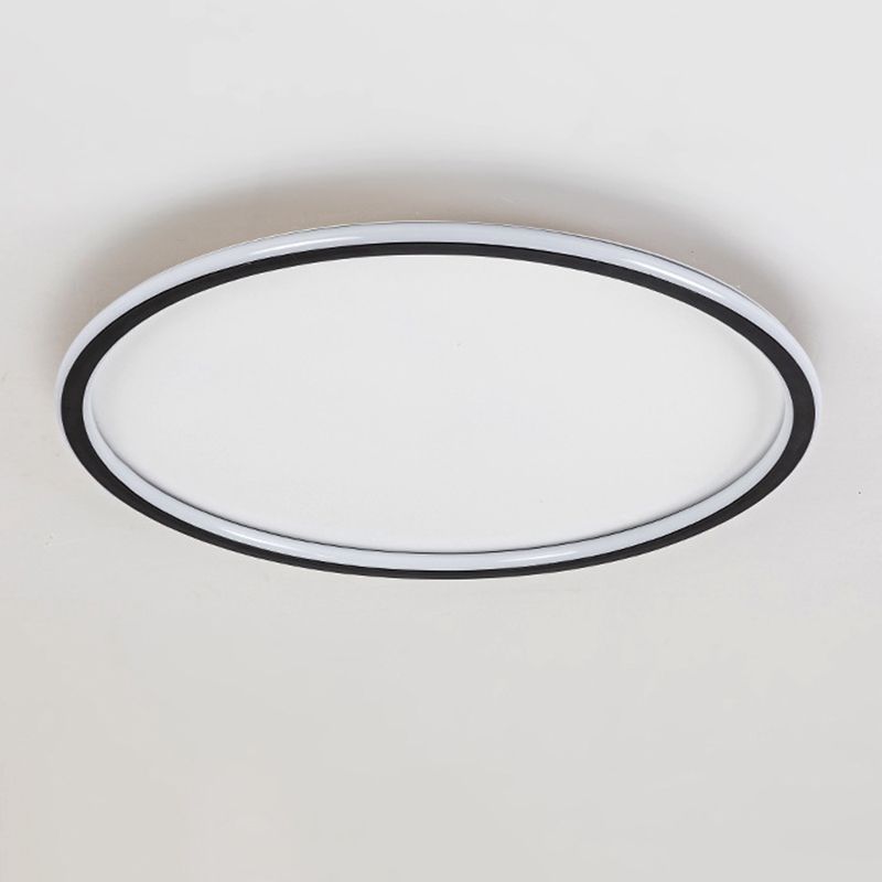 1-Light Round Shade Flush Mount Modern Simple Style Flush Mount LED Lights