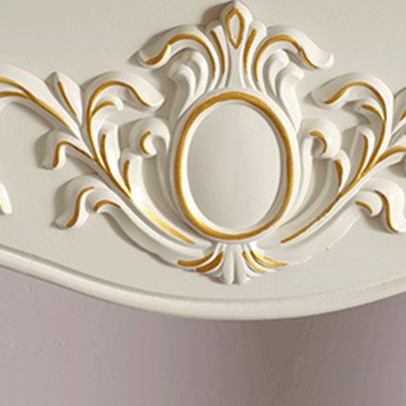 Free Form Shape Contemporary Console Table Wood Console Sofa Table in White