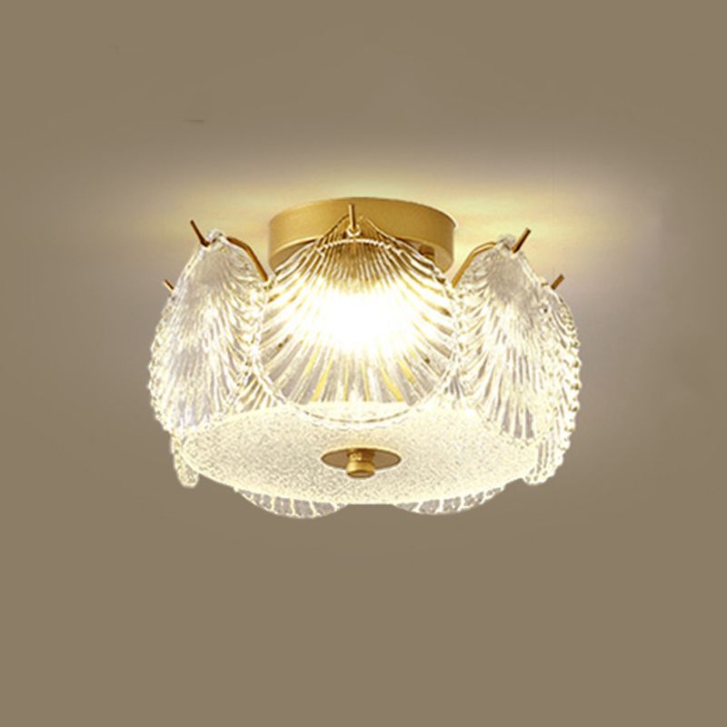 Modern Ceiling Light 1-Light Ceiling Mount Light with Glass Shade for Living Room