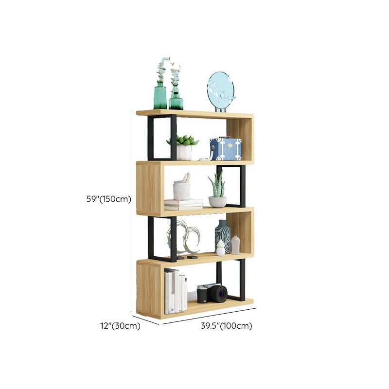 Open Back Scandinavian Shelf Bookcase Shelves Included for Home Office