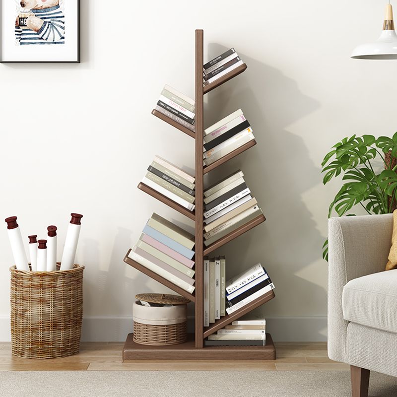 Modern Style Open Bookshelf Solid Wood Shelf Bookcase for Home