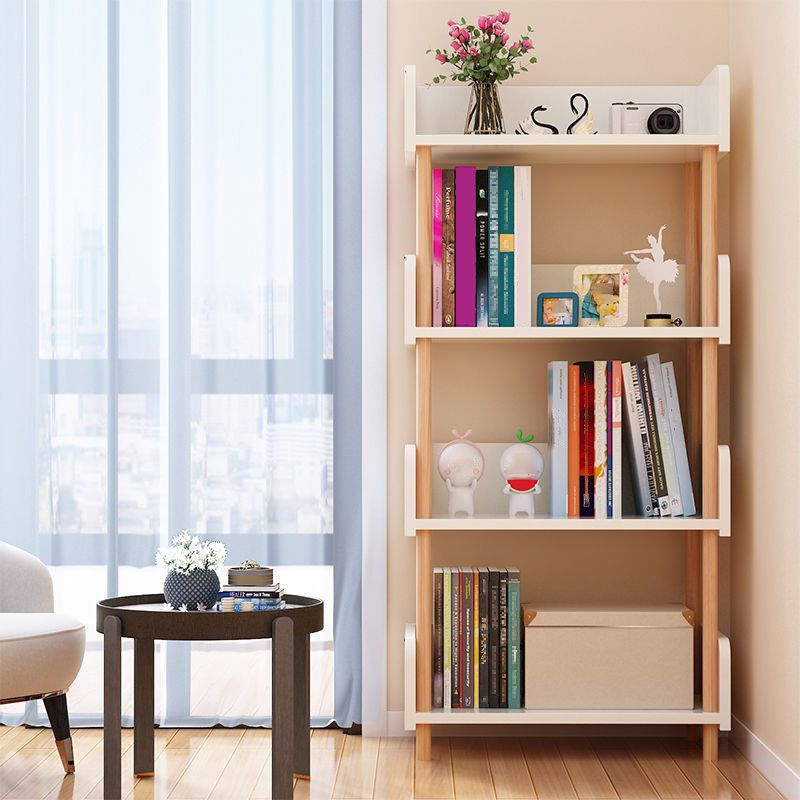 Modern Etagere Shelf Bookcase Engineered Wood Open Bookcase for Study Room