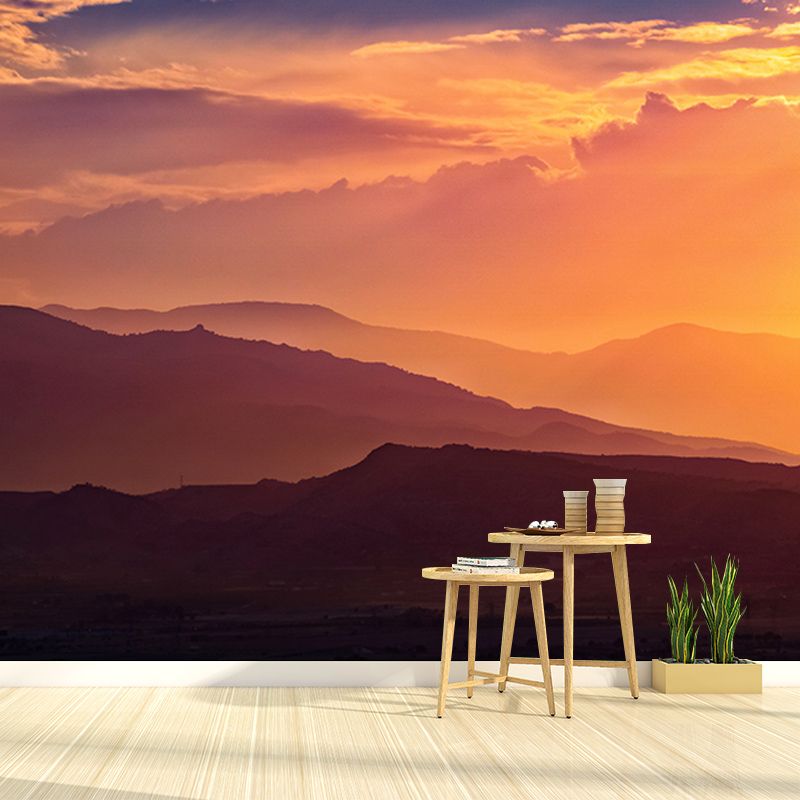 Photography Stain Resistant Wall Mural Wallpaper Mountain Sitting Room Wall Mural