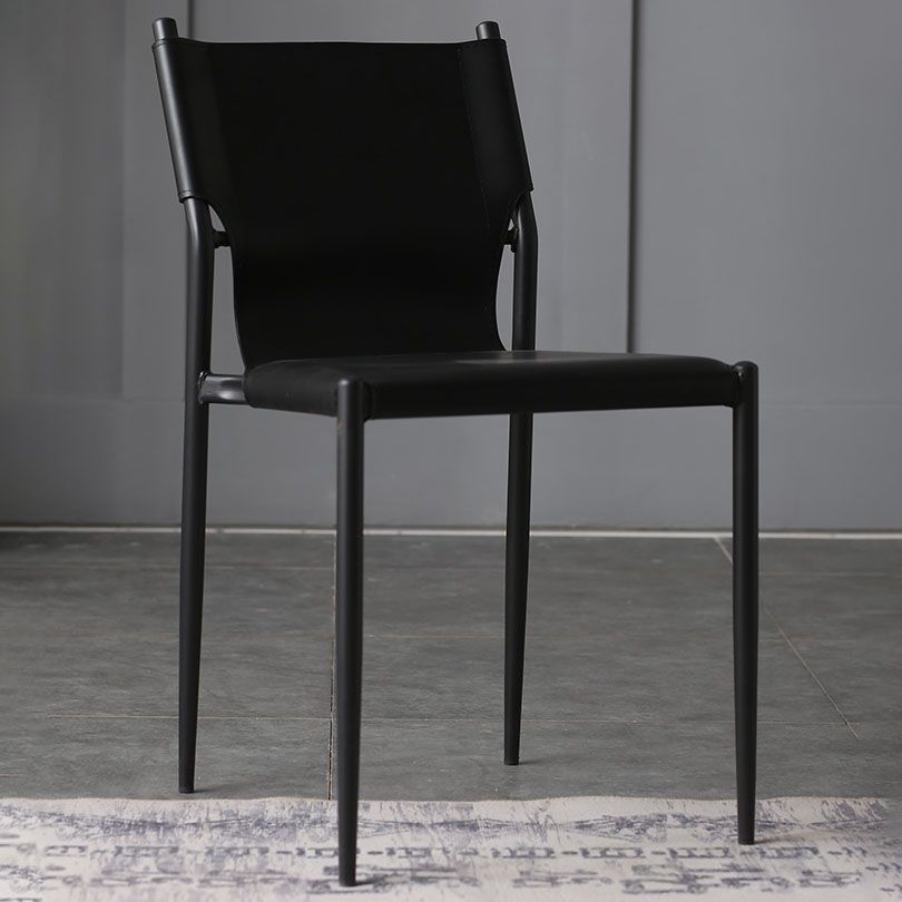 Leather Dining Side Chairs Modern Indoor-Outdoor Chair for Home