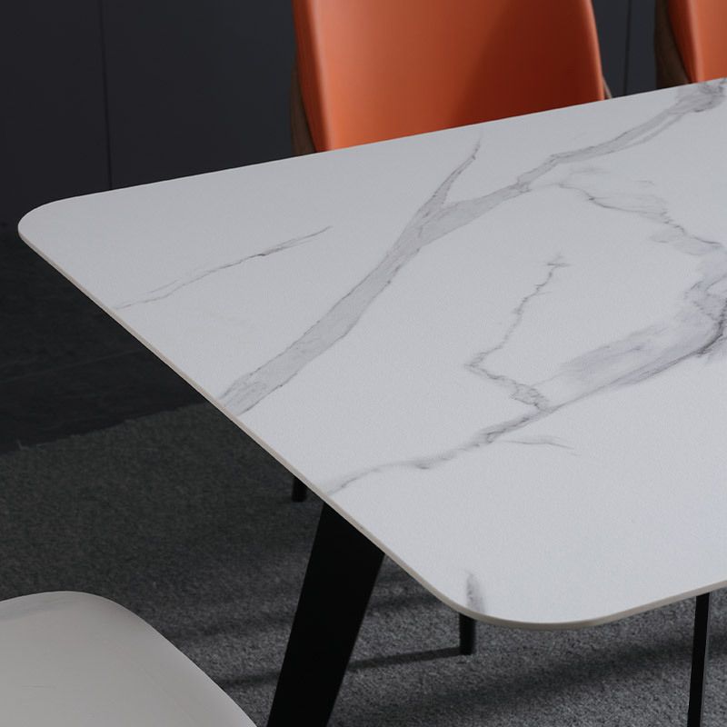 Modern Rectangle Stone Table Set 1/2/5/7 Pieces Dining Set for Home Use