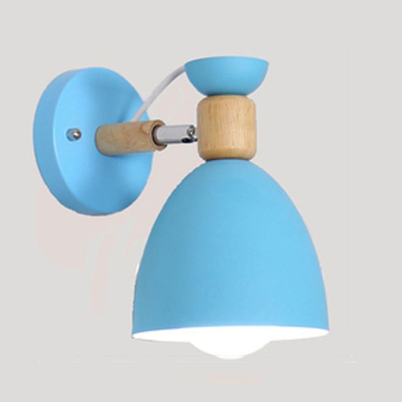 Geometric Metal Wall Sconce Modern Nordic Macaron 1 Light Wall Mounted Light