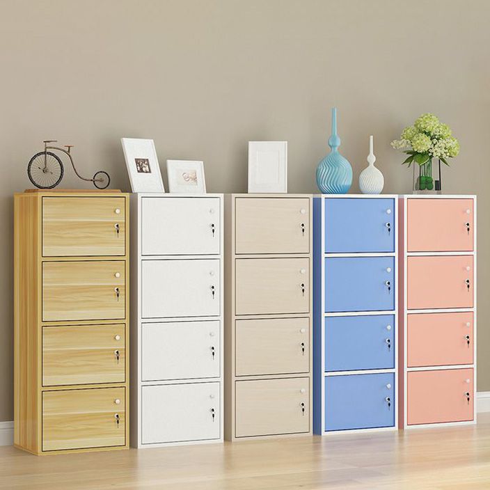 Light Wood Finish Non-Hanging Armoire Modern Storage Cabinet for Home