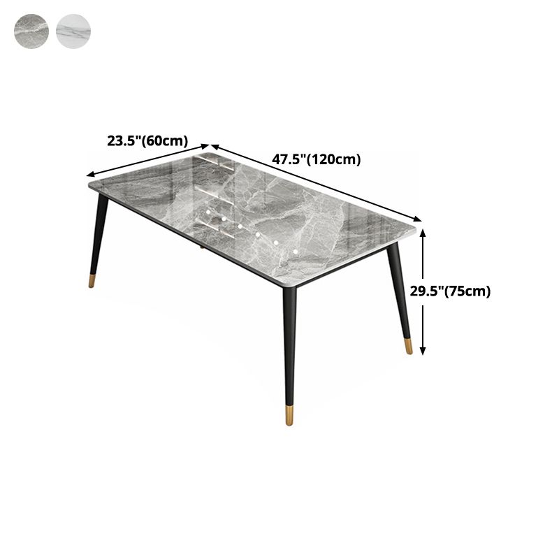Simplicity Style Rectangle Home Furniture Stone Dining Table with 4-foot