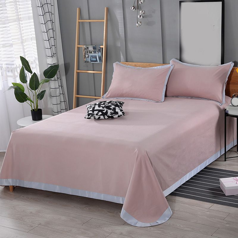 Modern Bed Sheet Set Solid Elegant Cotton Fitted Sheet for Bedroom