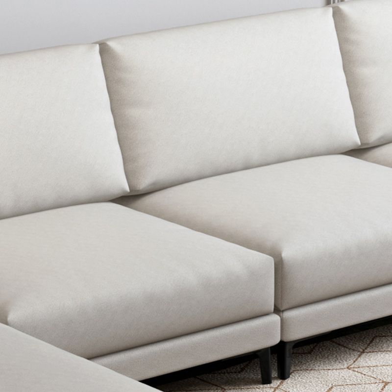 Loose Back Faux Leather Square Arm Sofa with Waterproof and Stain Resistant