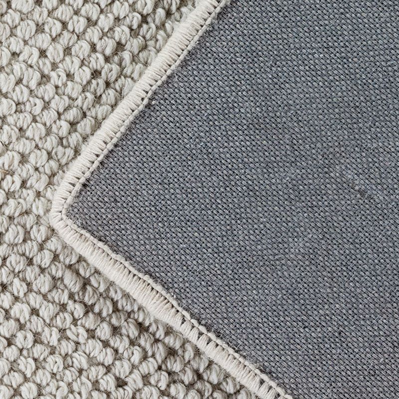 Grey Modern Area Rug Solid Color Polyester Area Carpet Non-Slip Rug for Home Decor