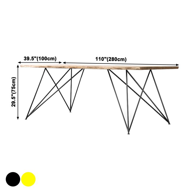 Traditional Luxury Rectangle Dining Room Table Solid Wood Table with 4 Legs