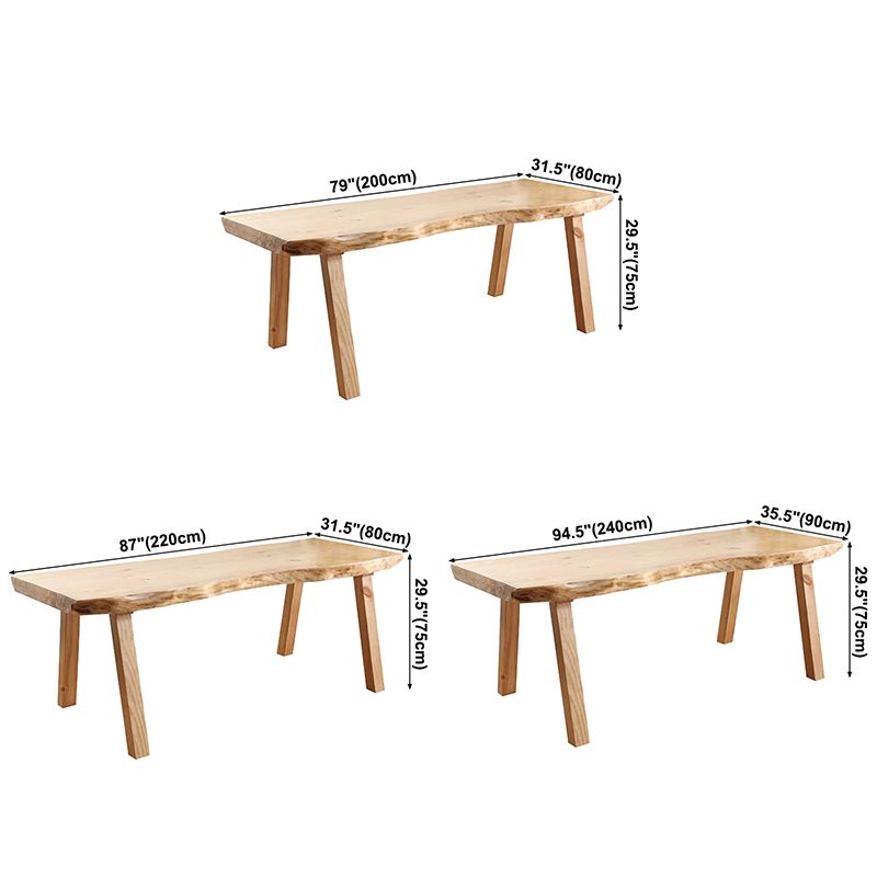 Mesa rectangular de madera maciza de pino, mesa de comedor minimalista con 4 patas para restaurante