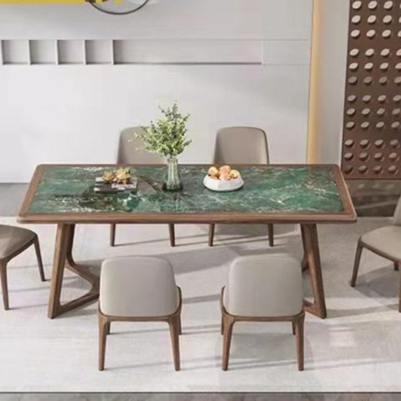 Rectangular Modern Dining Table Set 1/4/7 Pcs Dinette Set with Solid Wood Frame