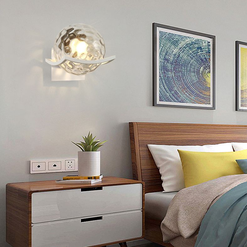 Moderne nordische Kugel Wandmontage Leuchte Glas 1 Lichtwandlampen für Wohnzimmer