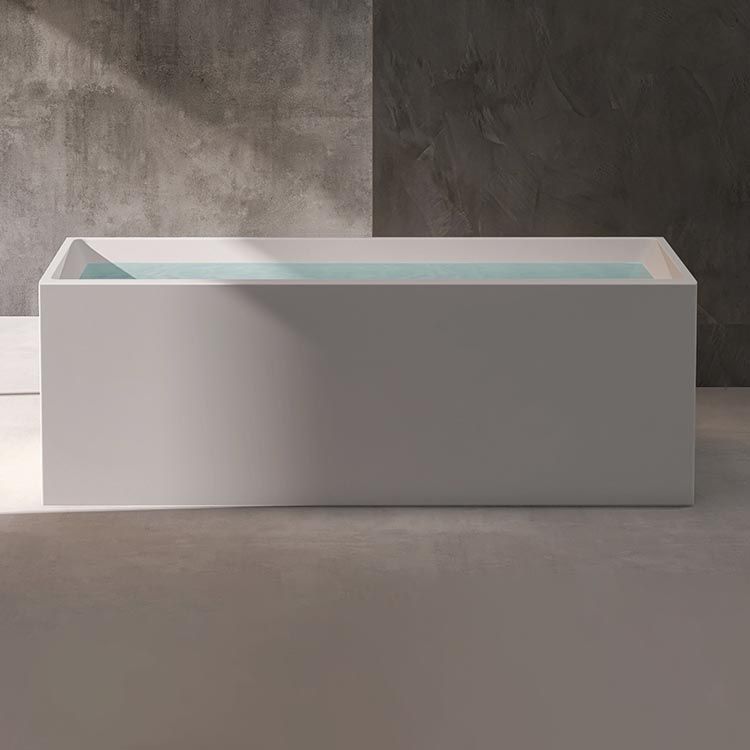 Modern Rectangular Bath Tub Acrylic Freestanding Bathtub for Home