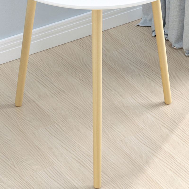 Contemporary Round Wooden Coffee Table 3 Legs Cocktail Table