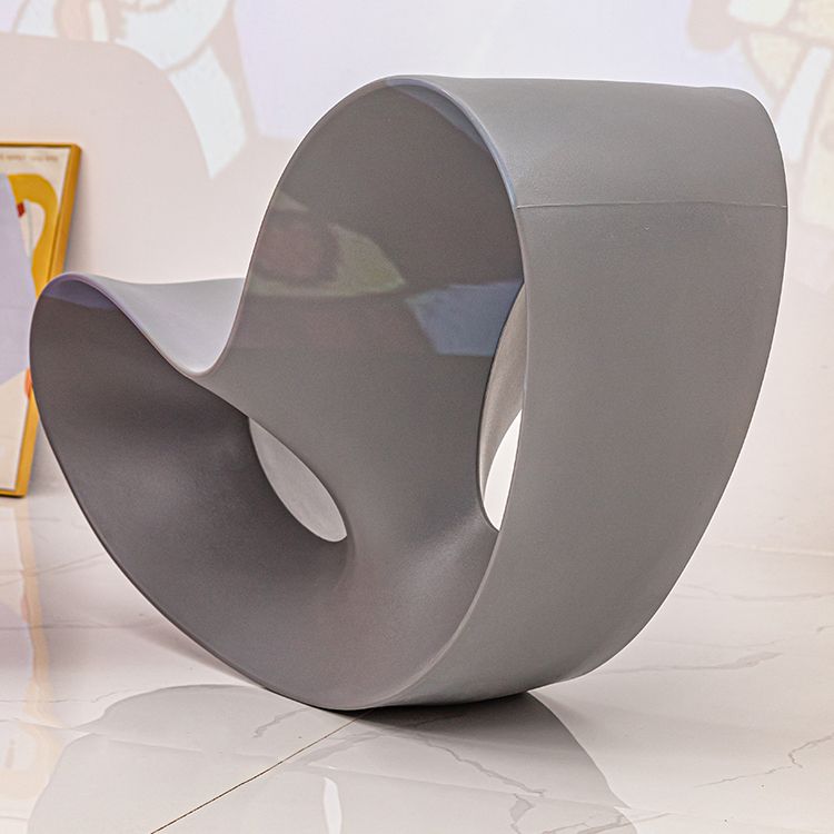 Modern Recycled Plastic Rocker Chair Stain Resistant Rocking Chair for Living Room