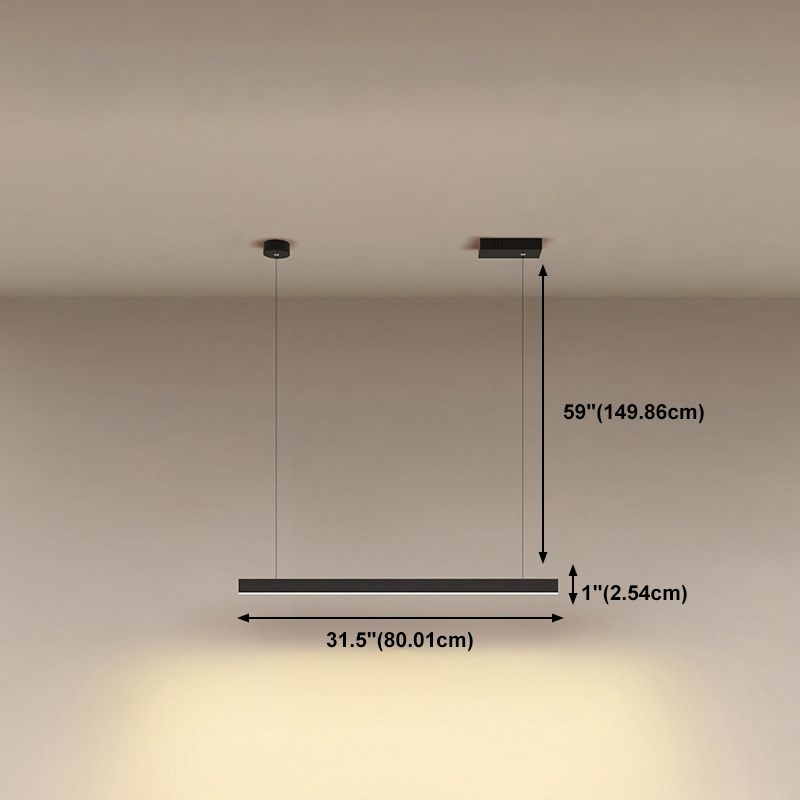 Modern Simple Island Light Metal Led Hanging Pendant Light for Living Room