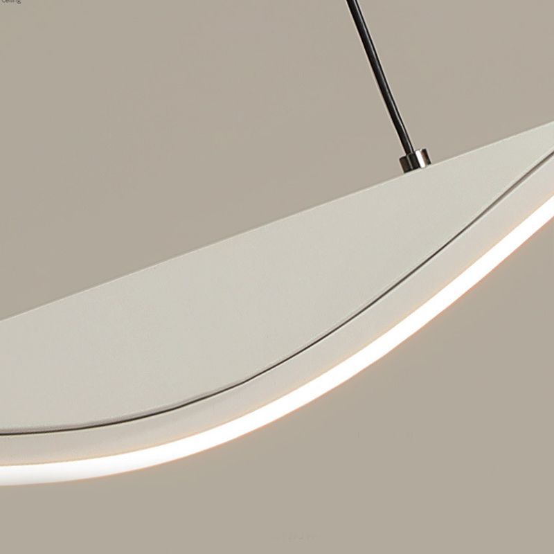White Linear Kitchen Island Lighting Metal Square Ceiling Light for Living Room