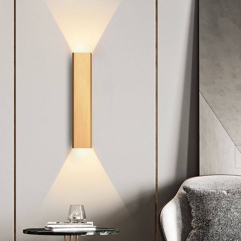 2 Lights Metal Wall Light Modern Style Square Shape Wall Mount Light Fixture