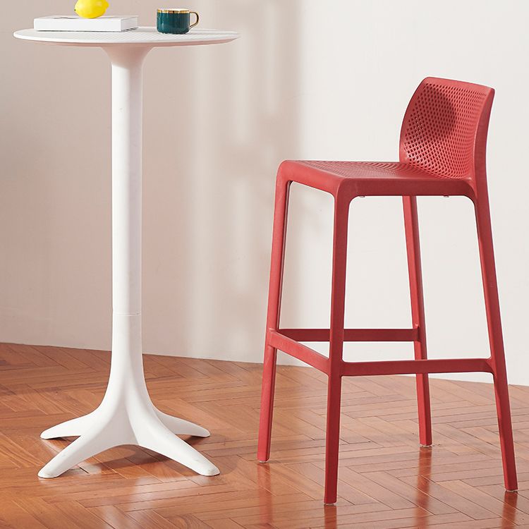 Modern Style Bar Stool Plastic Backrest Bar Stools for Dining Room