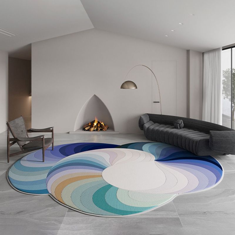 Novelty Tribal Diamond Rug Beige Polyester Carpet Stain Resistant Rug for Living Room
