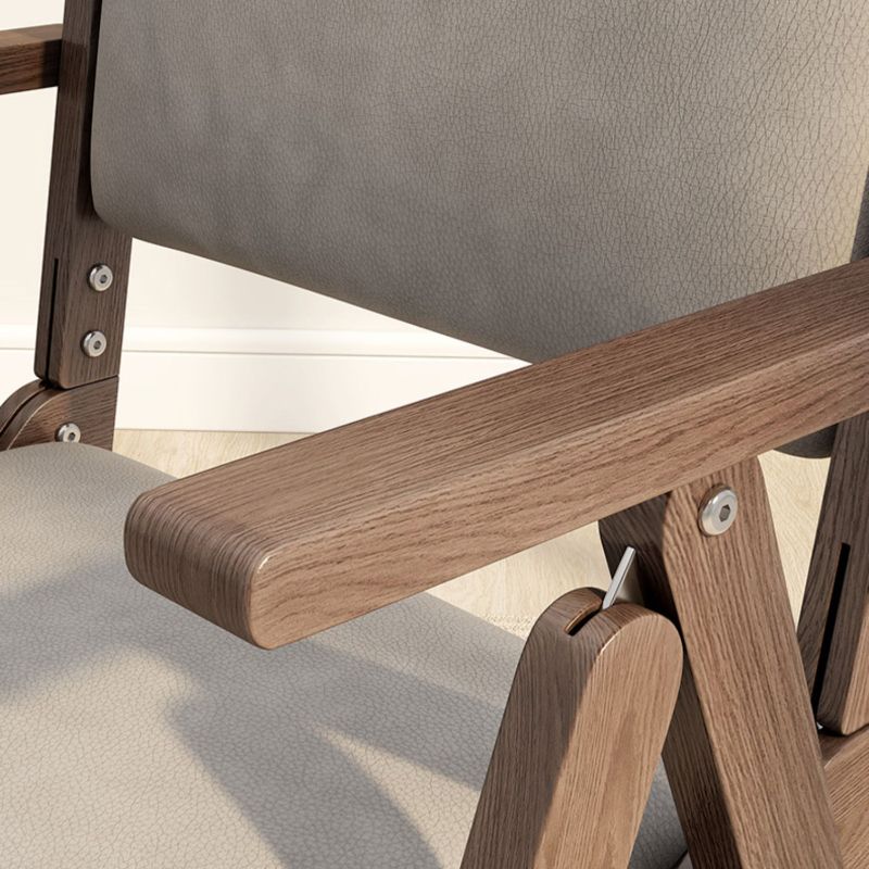 Contemporary Upholstered Arm Chair Indoor Solid Wood Dining Chair
