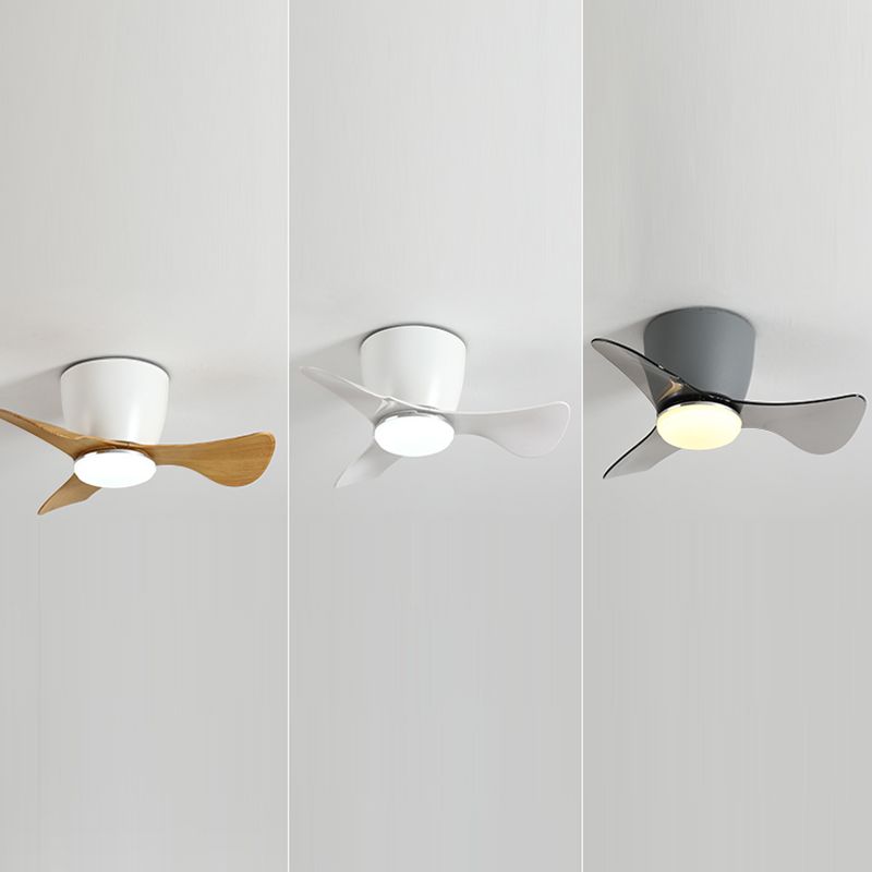 Metal Geometry Shape Ceiling Fan Light Kids Style 1-Light Ceiling Fan Lighting for Bedroom