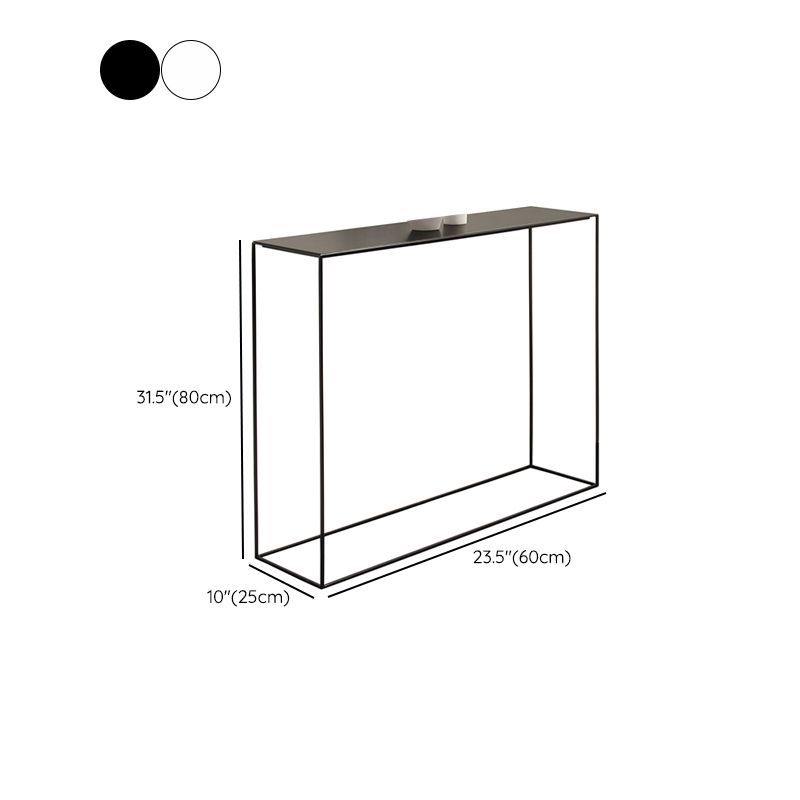 Contemporary Console Table Metal Rectangle Accent Table for Hall
