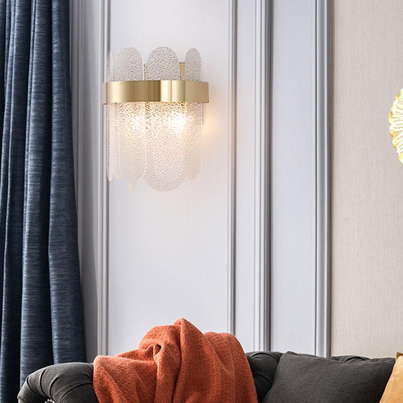 Geometric Sconce Light Fixtures Modern Style Glass 2 Lights Sconce Lights for Living Room Bedroom