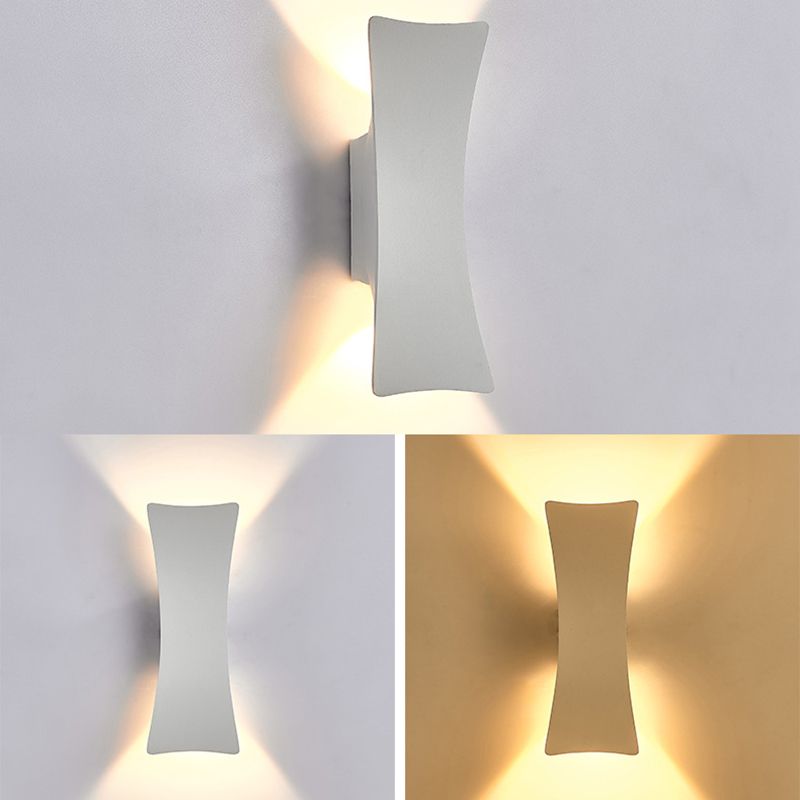 Contemporary Wall Sconce Curve Waterproof Sconce Lighting with Aluminium