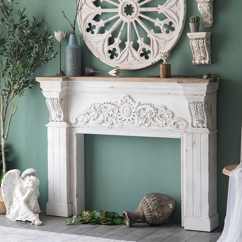 French Country Wood Console Table White Console Sofa Table for Hall