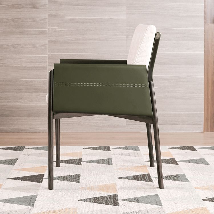 Contemporary Fabric Dining Room Chair Upholstered Arm Single Chair