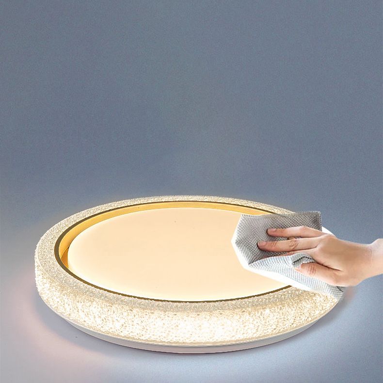 Plafonnier LED en cristal Simple et moderne, montage encastré en forme de géométrie en fer pour chambre à coucher
