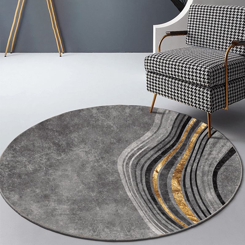 Grijs modern gebied tapijt polyester geometrische print tapijt tapijt niet-slip achtergrondgebied vloerkleed voor woningdecoratie