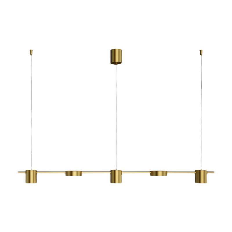 Luces colgantes de isla de metal de isla de cilindro de estilo contemporáneo