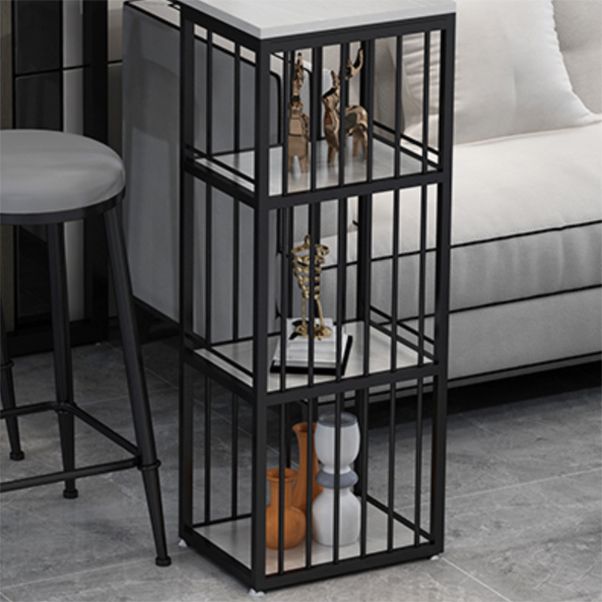 Rectangle Bar Pub Table Set 1/3 Pcs Black Iron Frame Bar Table and Upholstered Stools