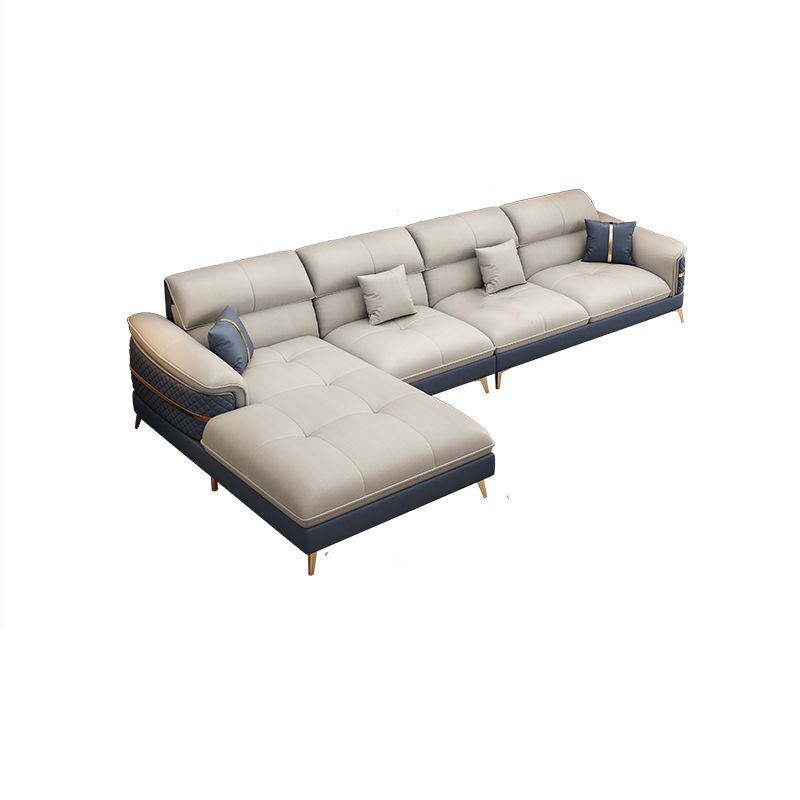 40.15 " H Faux Leather Flared Arm Sofa & Chaise for Living Room