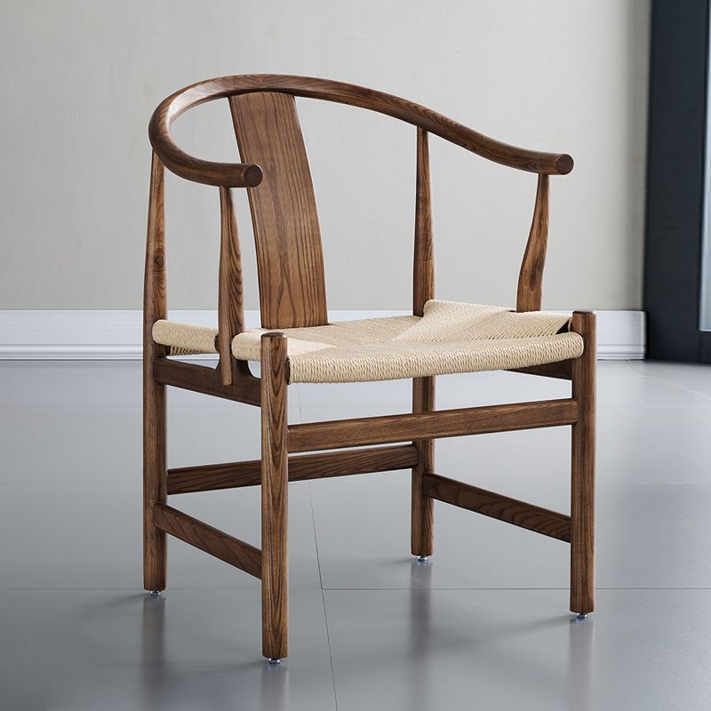 Sillas de comedor tradicionales de madera maciza, sillones de cocina con respaldo de listones