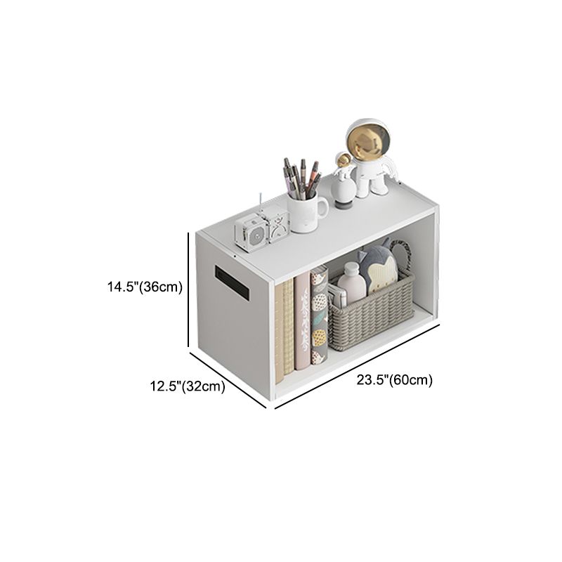 Modern Style Wood Bookshelf Closed Back Bookcase for Home Office