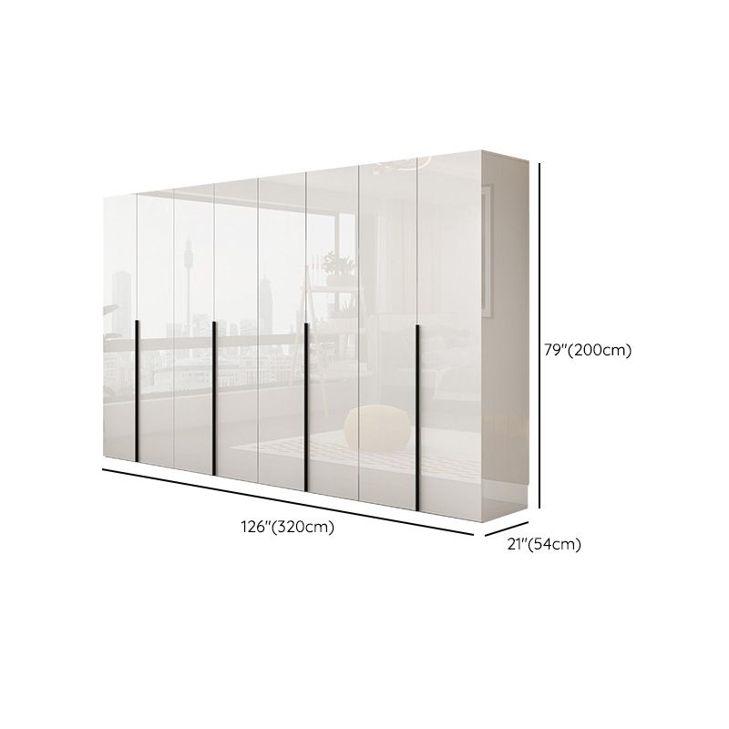 White Colour Wooden Wardrobe Soft Close Drawer Wardrobe Closet for Bedroom