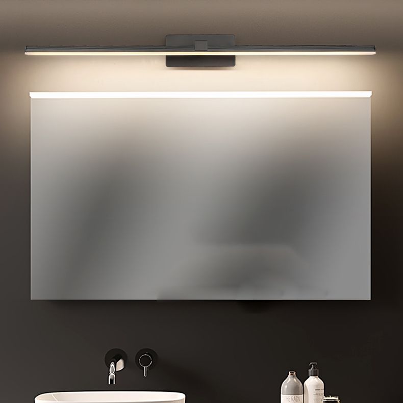 Lampada a specchio da trucco in metallo semplice moderno per bagno