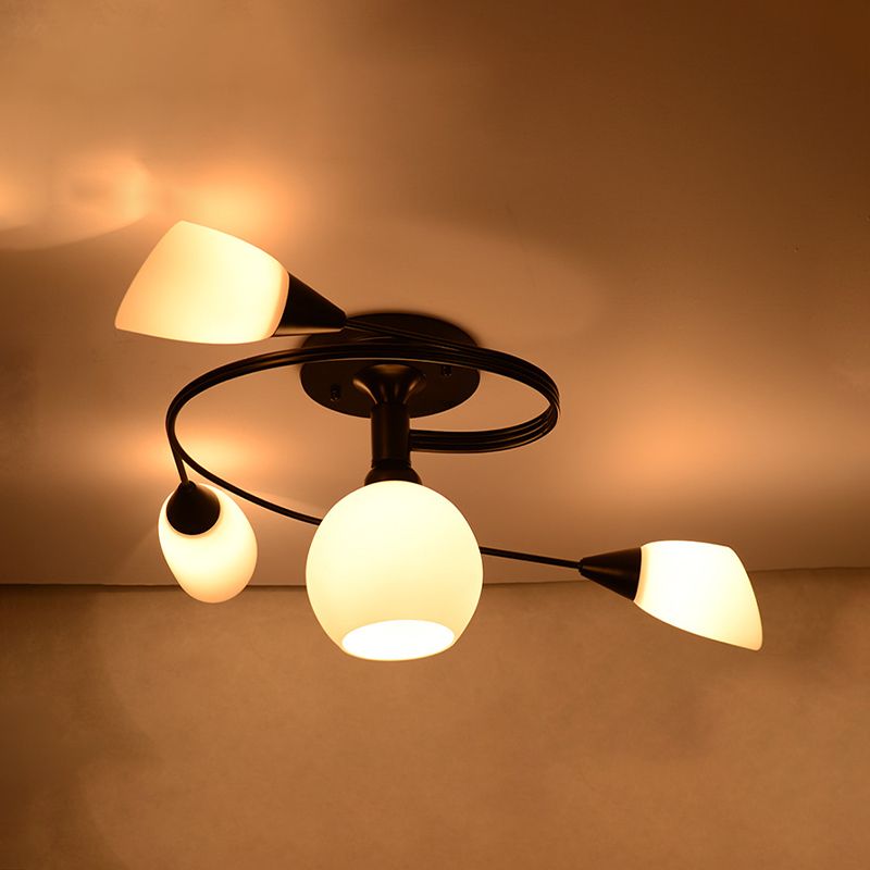 Glass Geometric Shape Flush Mount Light Modern-Style Multi Lights Flush Ceiling Light